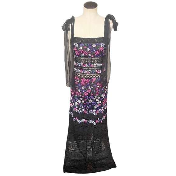 Tadashi Shoji Fletcher Embroidered Mid-Length Dress - Picture 4 of 13
